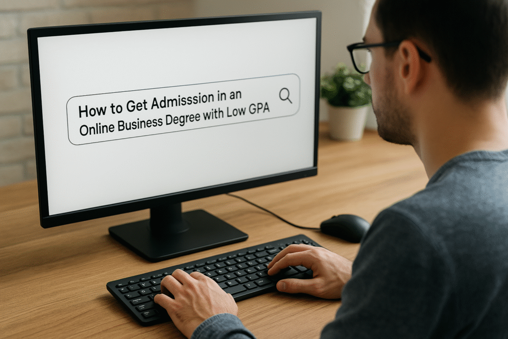 How to Get Admission in an Online Business Degree with Low GPA 1 How to Get Admission in an Online Business Degree with Low GPA